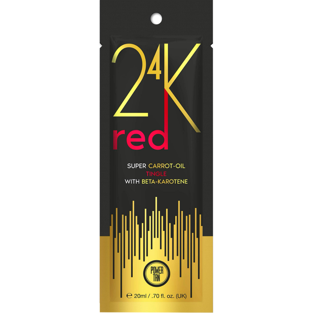 Power Tan 24K Red Super Carrot Oil Tingling Tanning Accelerator Sachet 20ml