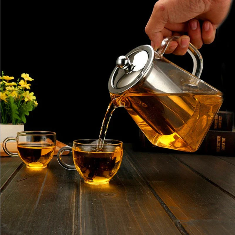 Bule de Chá de Vidro con Infusor