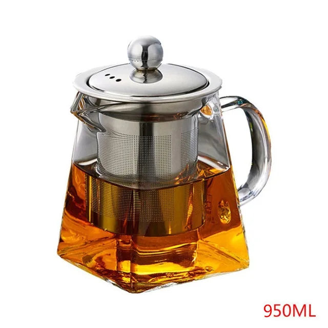 Bule de Chá de Vidro con Infusor